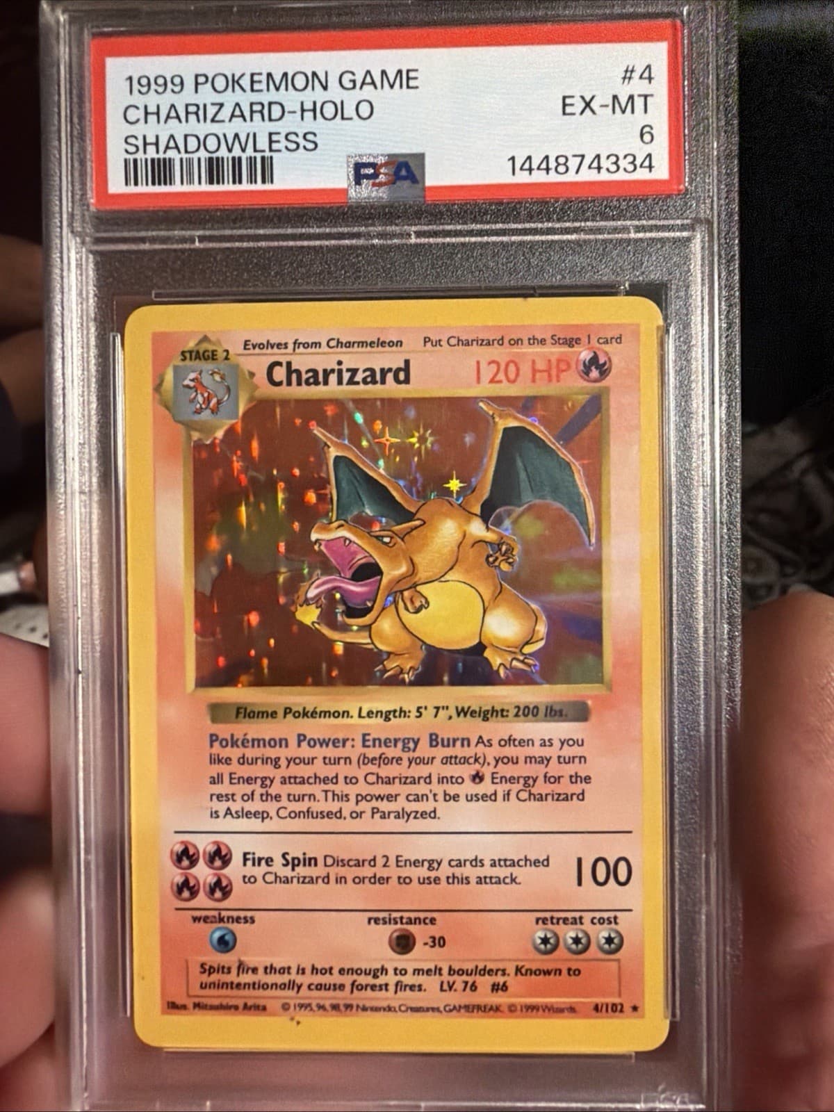 1999 Base Set (Shadowless) Charizard